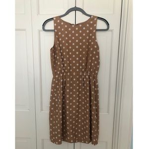 J. Crew | Tan Polka Dot Dress | Size 2
